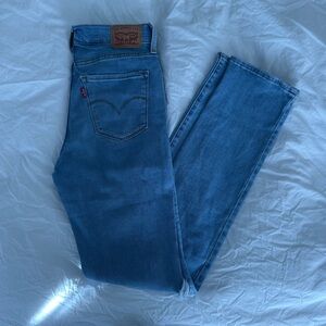 Levi's Women's High Rise Blue Straight Leg Jeans